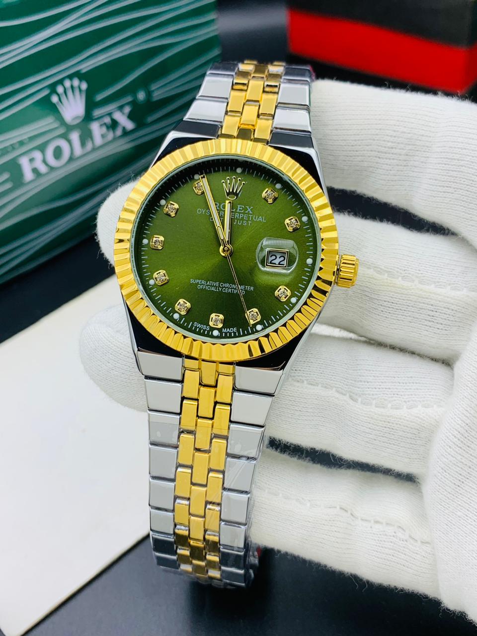 Rolex Land Deweller - green dail