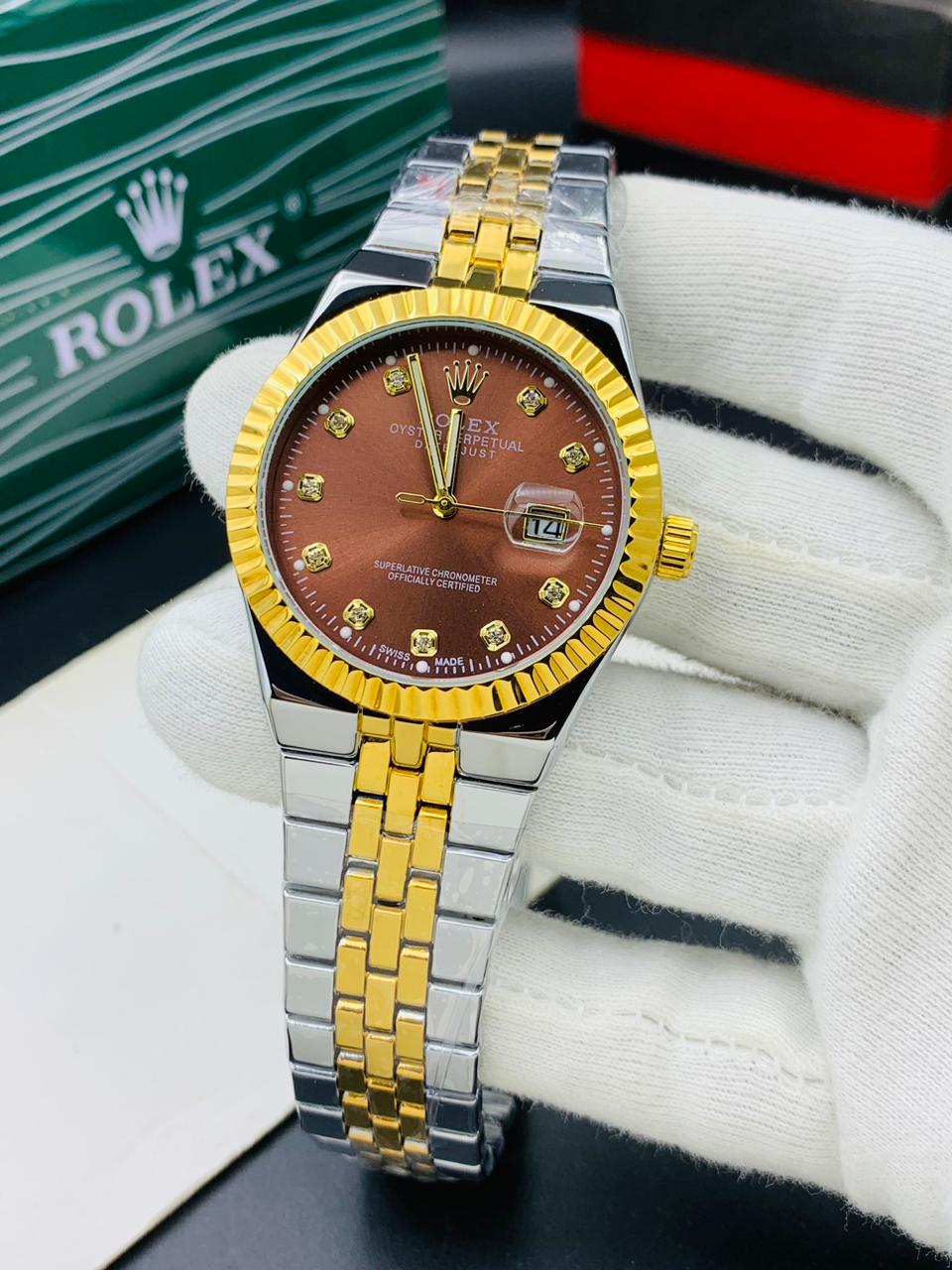 Rolex Land Deweller - brown dail