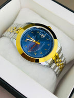 Rolex Date Just | blue arabic dail