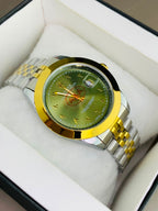 Rolex Date Just | green arabic dail