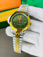 Rolex Date Just | green arabic dail
