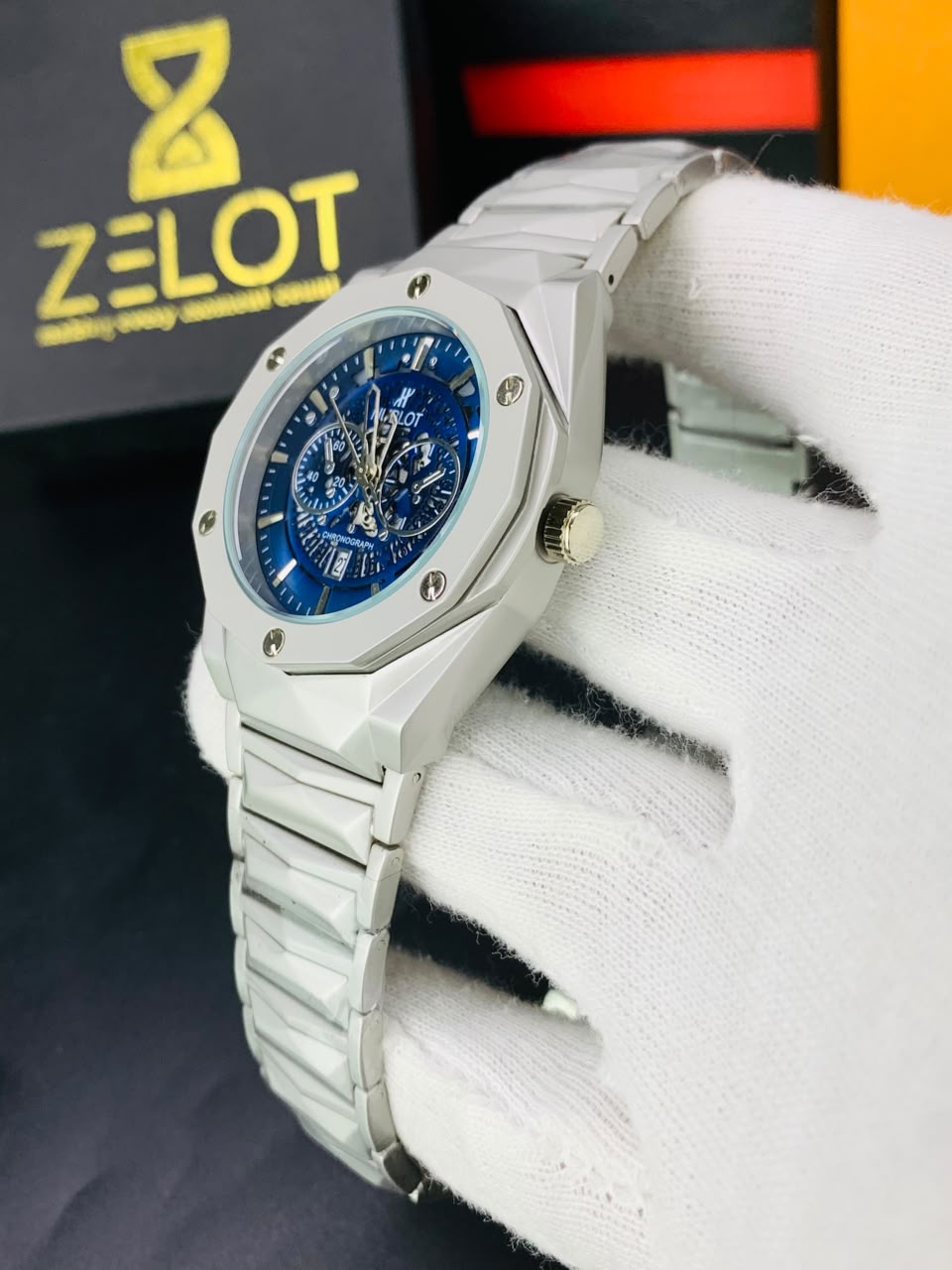 Hublot Daimond Cut Cain | blue dail