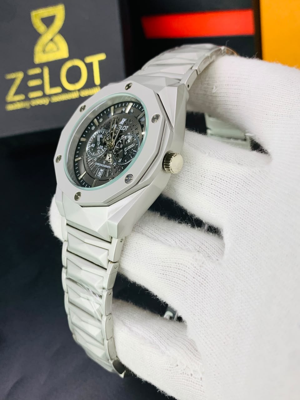 Hublot Daimond Cut Chain | black dail