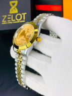 Rolex date just | golden dail