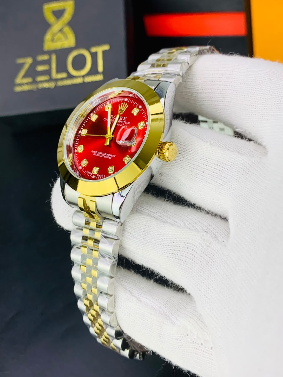 Rolex date just | green dial