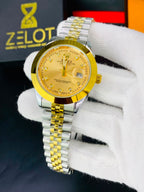 Rolex date just | golden dail