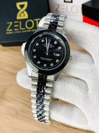 Semi Auto Stone Model | silver black | jubilee chain