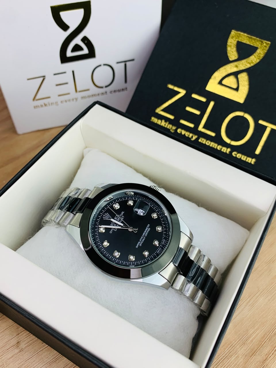 Semi Auto Stone Model | silver black | president chain