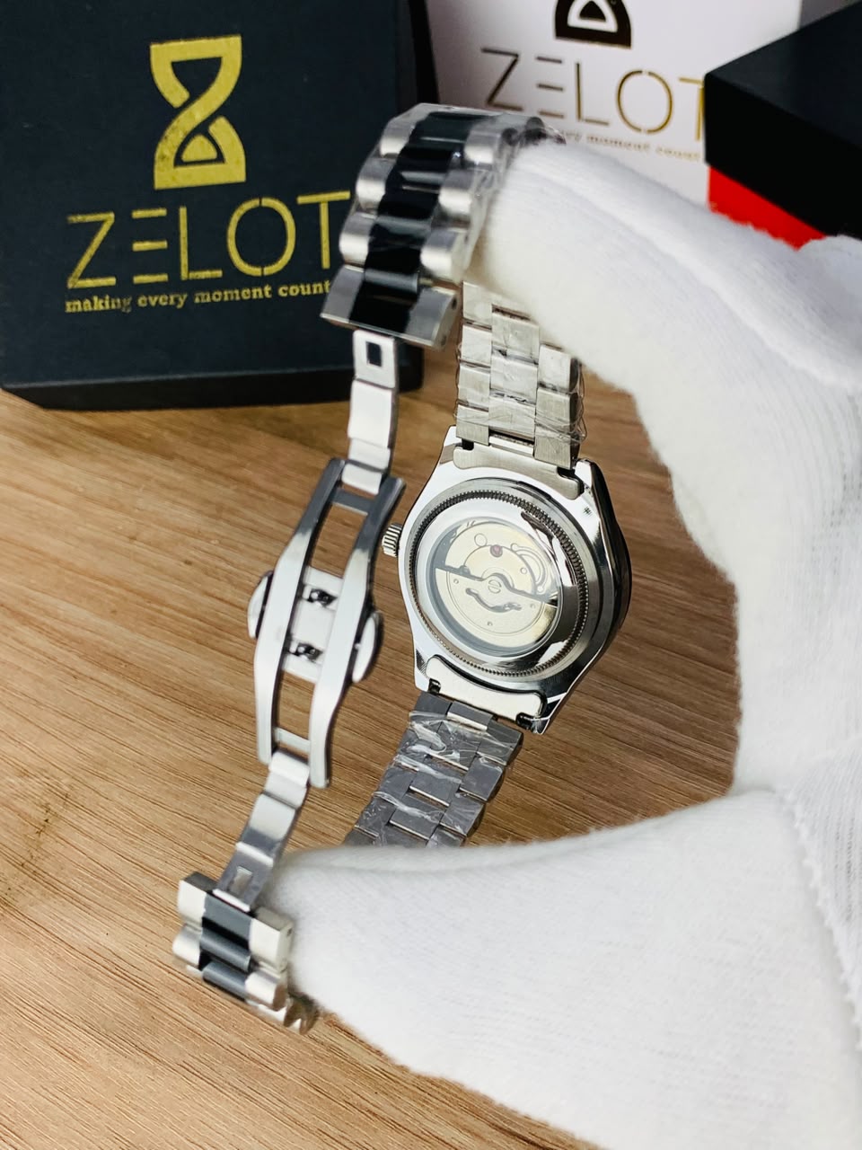 Semi Auto Stone Model | silver black | president chain