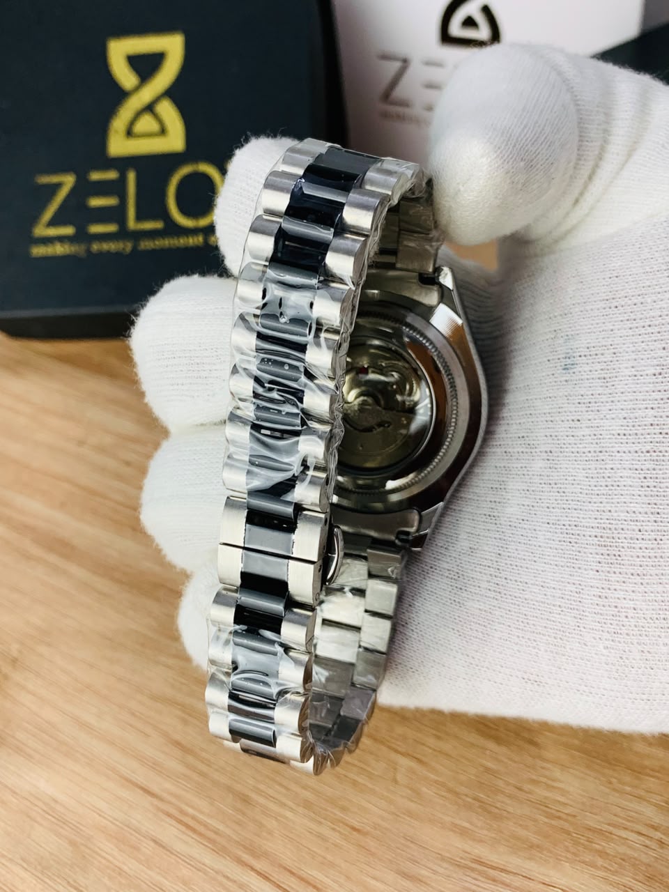 Semi Auto Stone Model | silver black | president chain