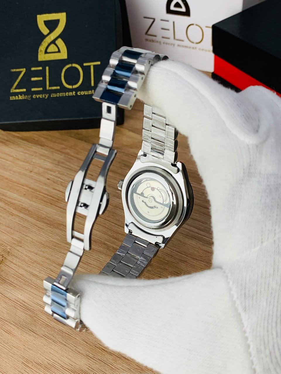 Semi Auto Stone Model | silver blue | president chain
