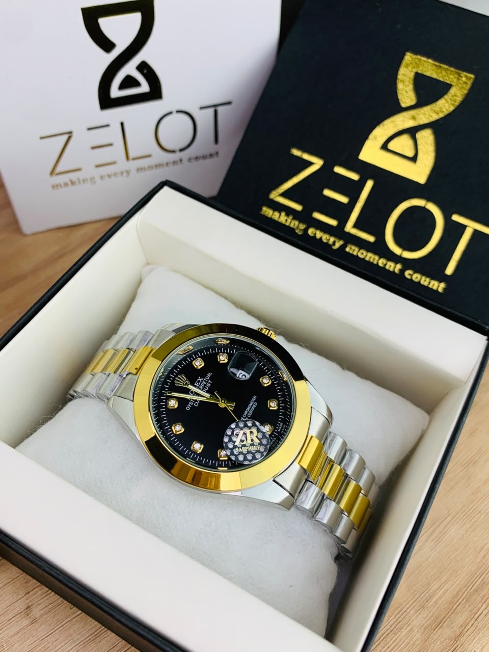 Semi Auto Stone Model | 2 tone black