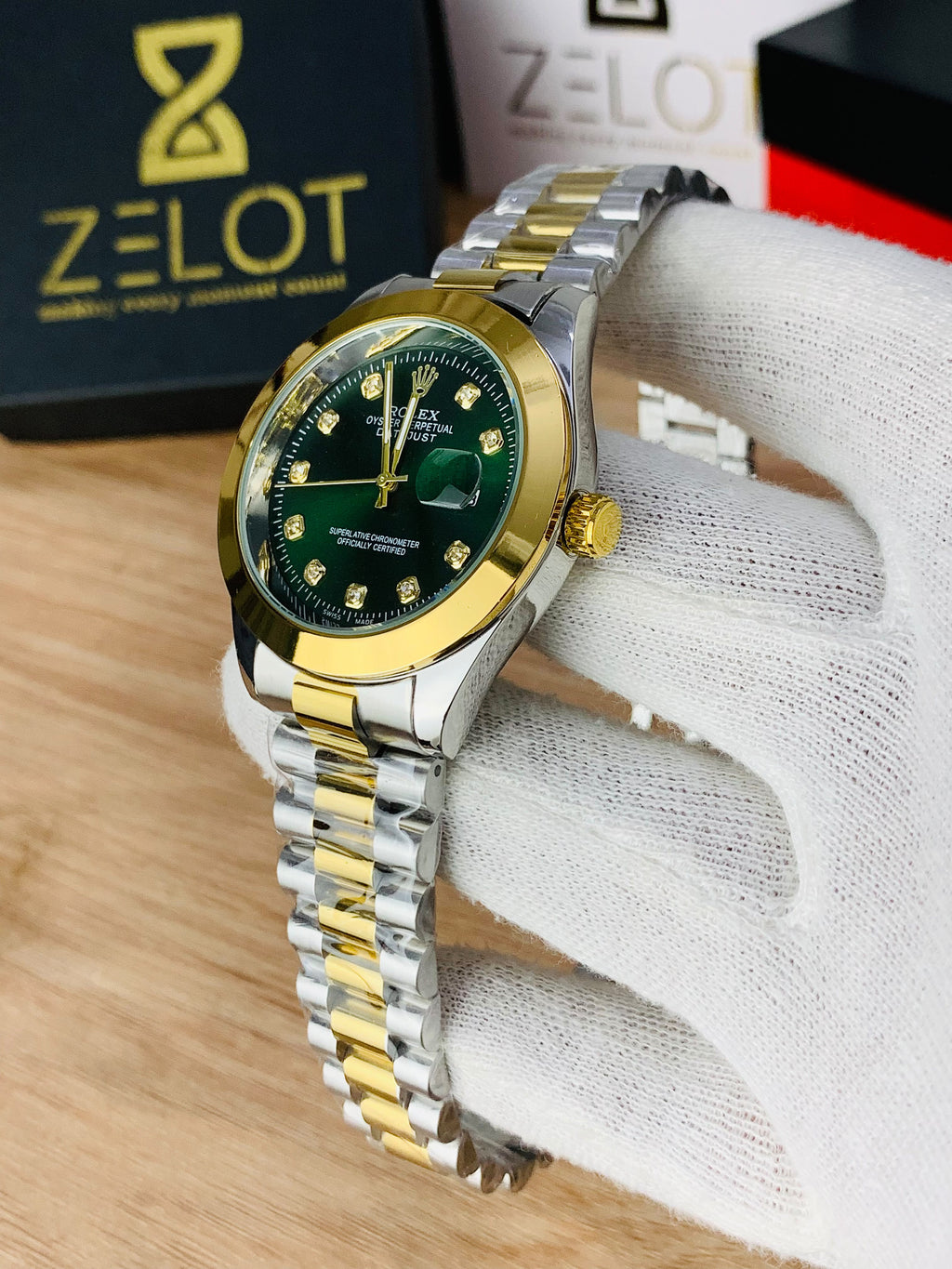 Semi Auto Stone Model | 2 tone green