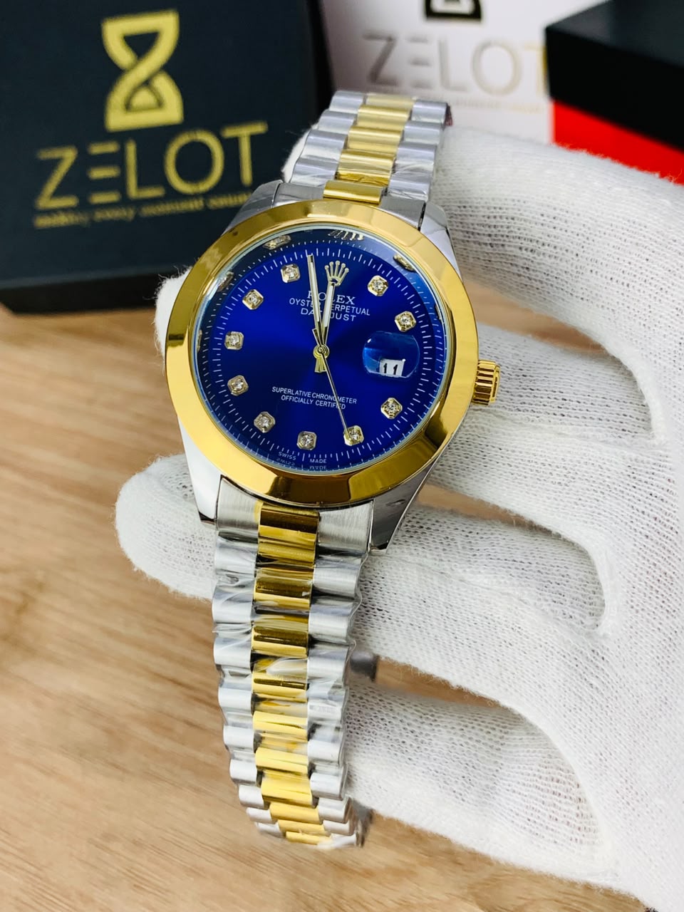 Semi Auto Stone Model | 2 tone blue